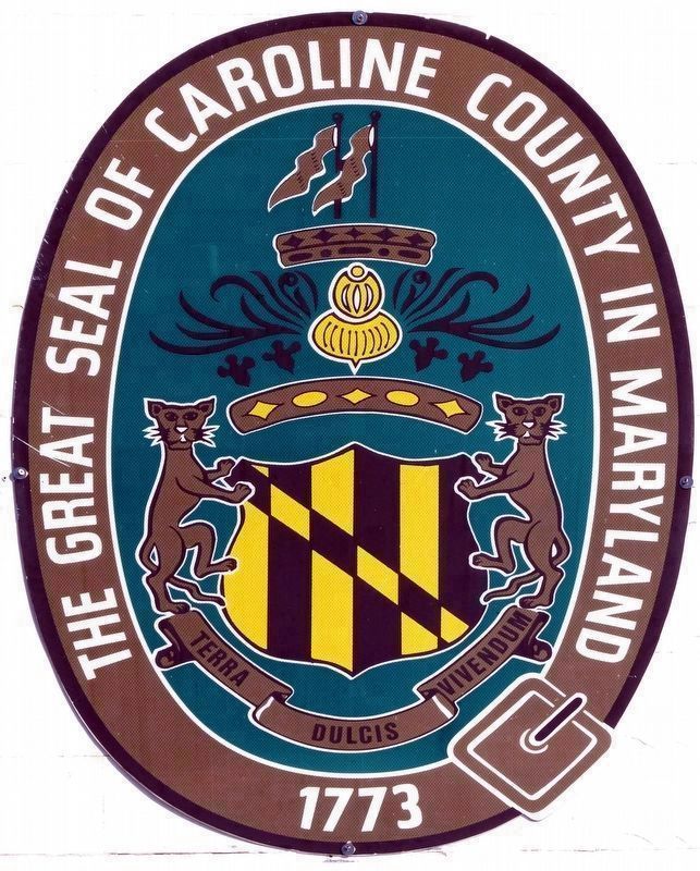 The Great Seal of Caroline County in Maryland, 1773 image. Click for full size.