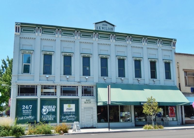 A.K. Wilson Building 1889, Main Street. Click for full size. A.K. Wilson Building 1889, Main Street image. Click for full size.