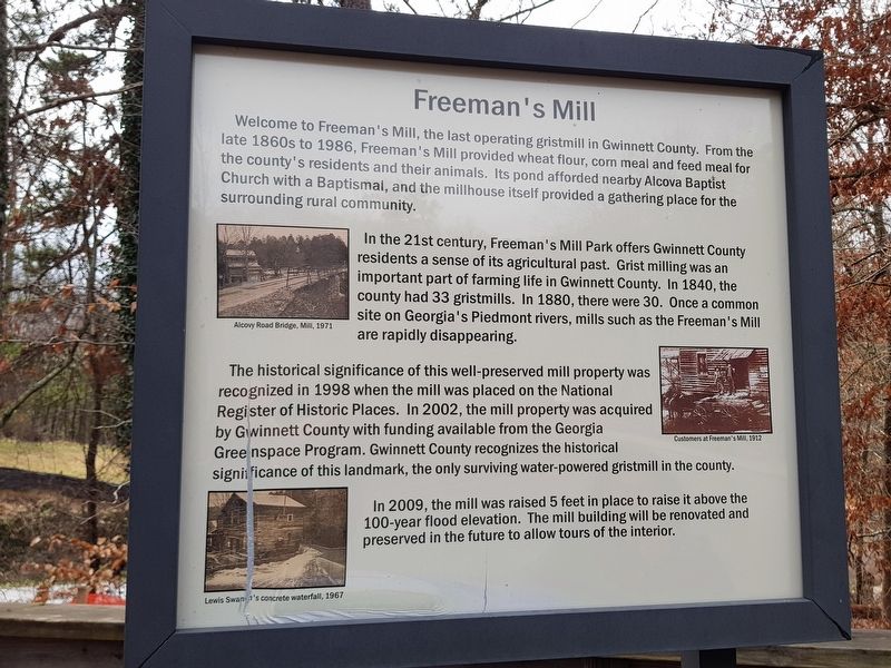 Freeman's Mill Marker image. Click for full size.