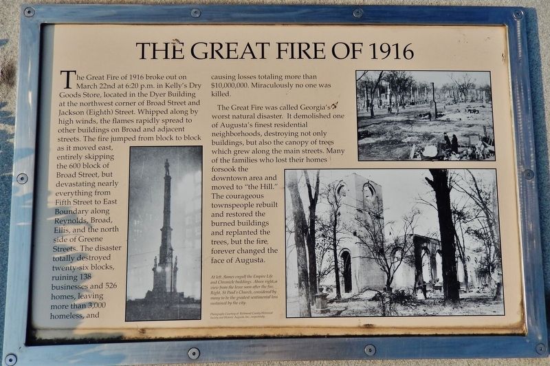 The Great Fire of 1916 Marker image. Click for full size.