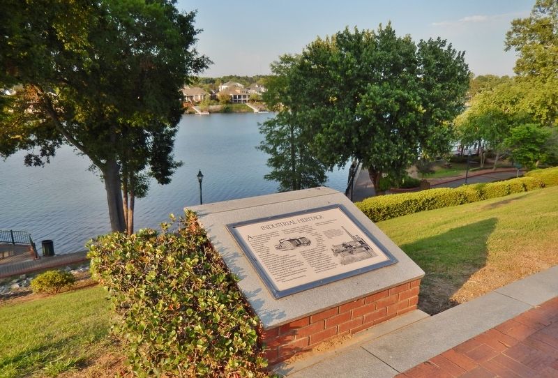 Industrial Heritage Marker (<i>wide view; Savannah River in background</i>) image. Click for full size.