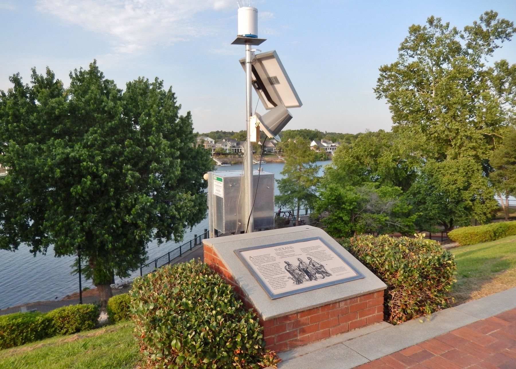 Indians Marker (<i>wide view; Savannah River in background</i>) image. Click for full size.