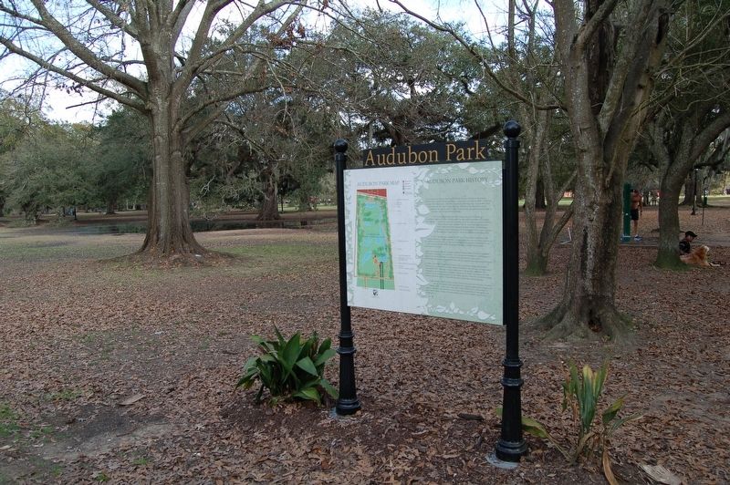 Audubon Park History Marker. Click for full size. Audubon Park History Marker image. Click for full size.