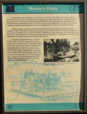 Boone's Ferry Marker image. Click for full size.
