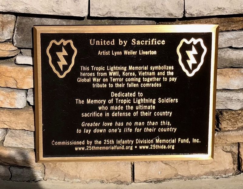 Tropic Lightning Memorial. Click for full size. Tropic Lightning Memorial image. Click for full size.