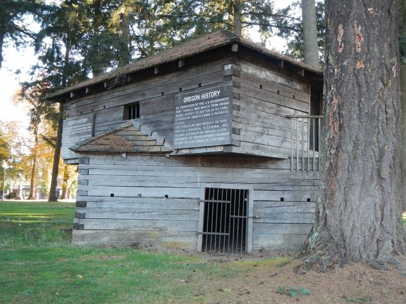 Yamhill Blockhouse and Marker image. Click for full size.