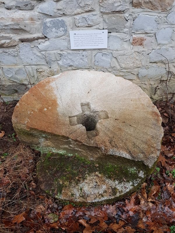 Shoal Creek Mill Stone Marker and Mill Stone image. Click for full size.