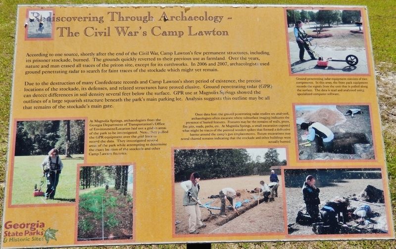 Archaeology - The Civil War's Camp Lawton Marker image. Click for full size.