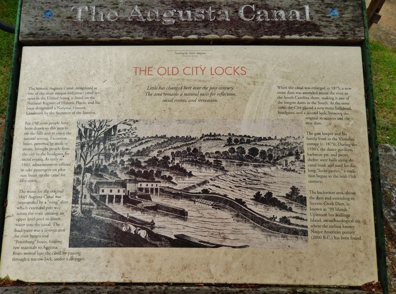 The Augusta Canal Marker image. Click for full size.