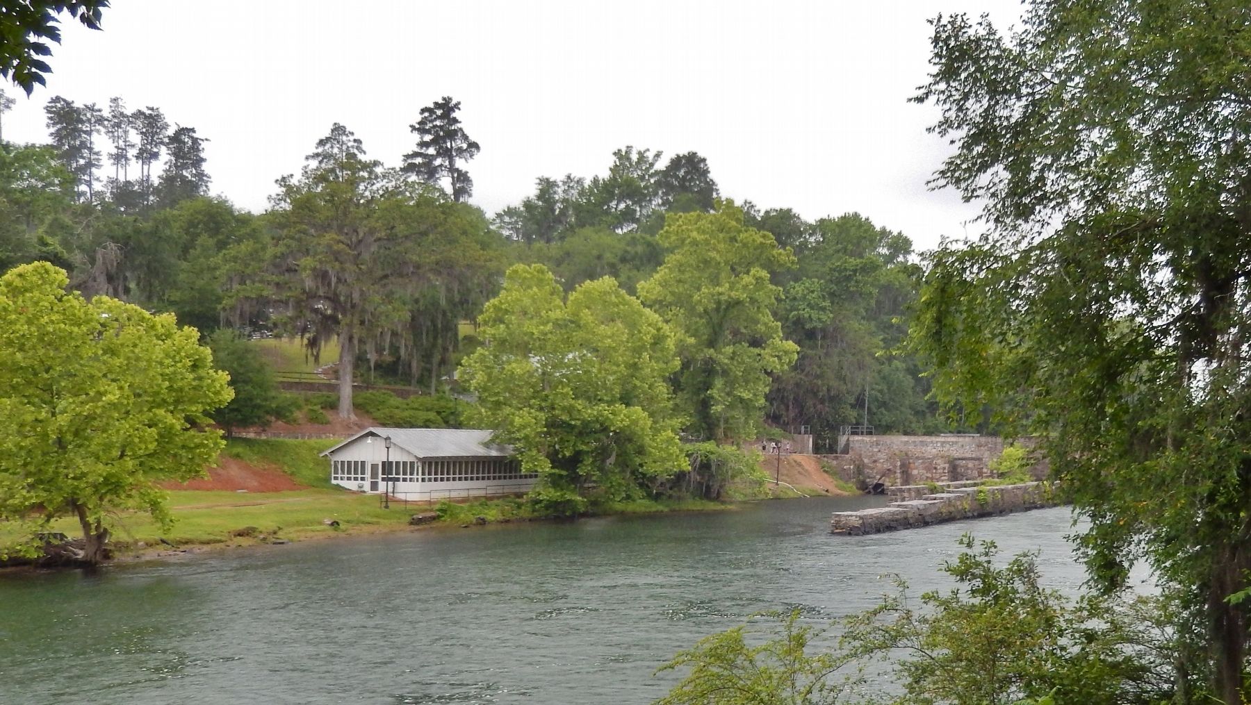 Augusta Canal Dance Pavilion (<i>view from across the canal</i>) image. Click for full size.