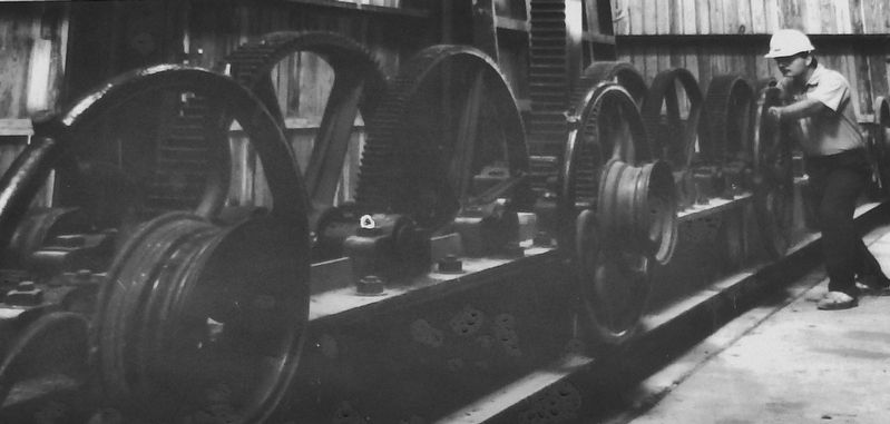 Marker detail: Original Rack and Pinion Gear Equipment in use since 1875 image. Click for full size.