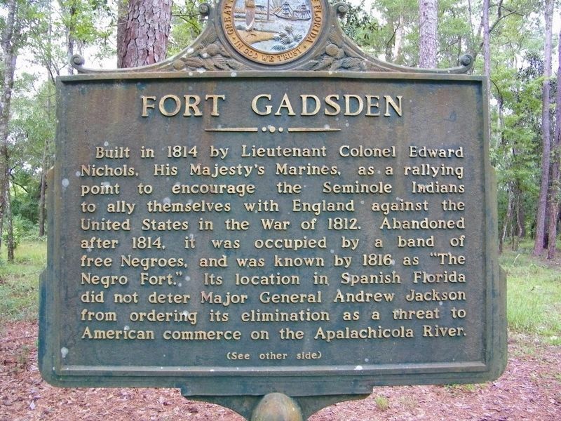 Fort Gadsden Marker (Side A) image. Click for full size.