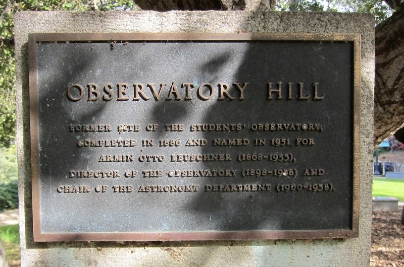 Observatory Hill Marker. Click for full size. Observatory Hill Marker image. Click for full size.