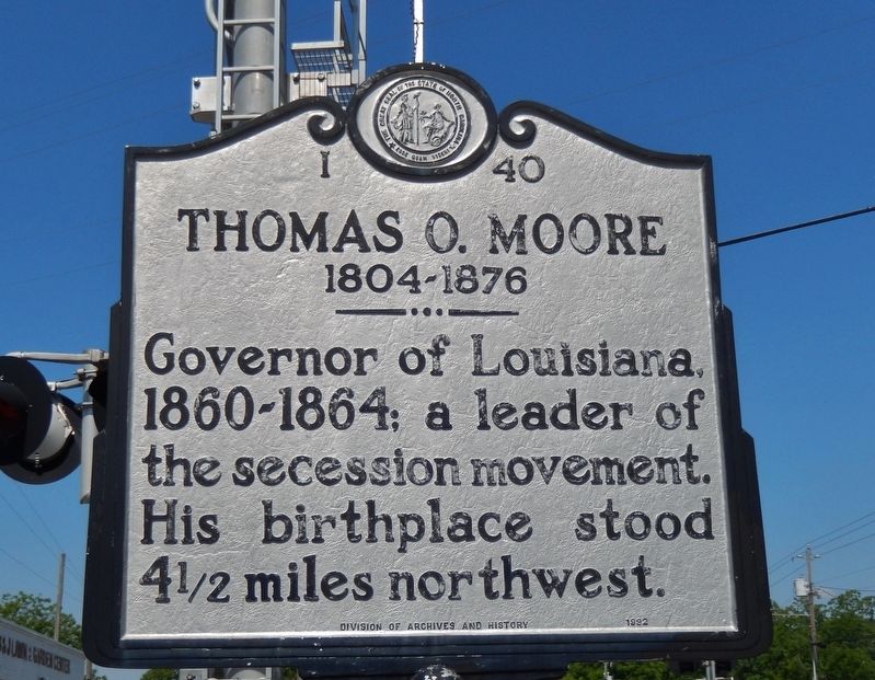 Thomas O. Moore Marker image. Click for full size.