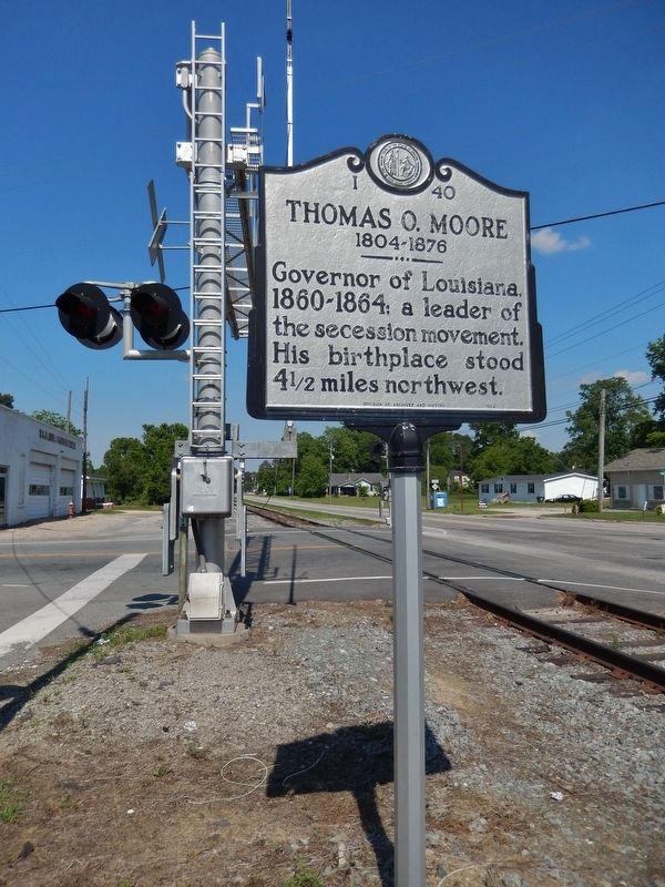 Thomas O. Moore Marker (<i>tall view</i>). Click for full size. Thomas O. Moore Marker (<i>tall view</i>) image. Click for full size.