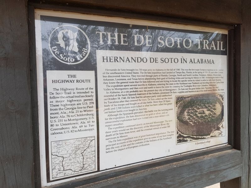 Hernando de Soto in Alabama Marker image. Click for full size.