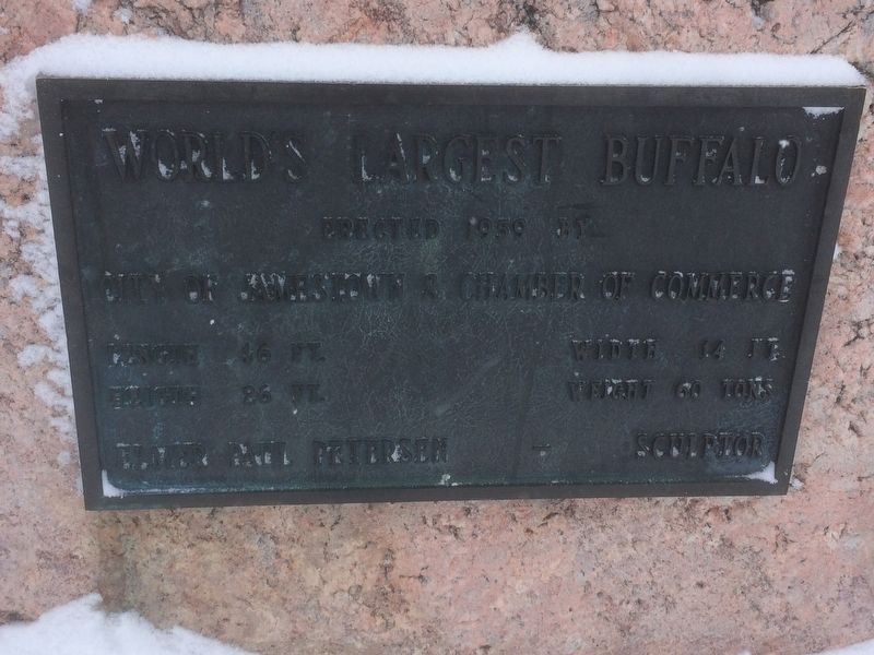 World's Largest Buffalo Marker. Click for full size. World's Largest Buffalo Marker image. Click for full size.
