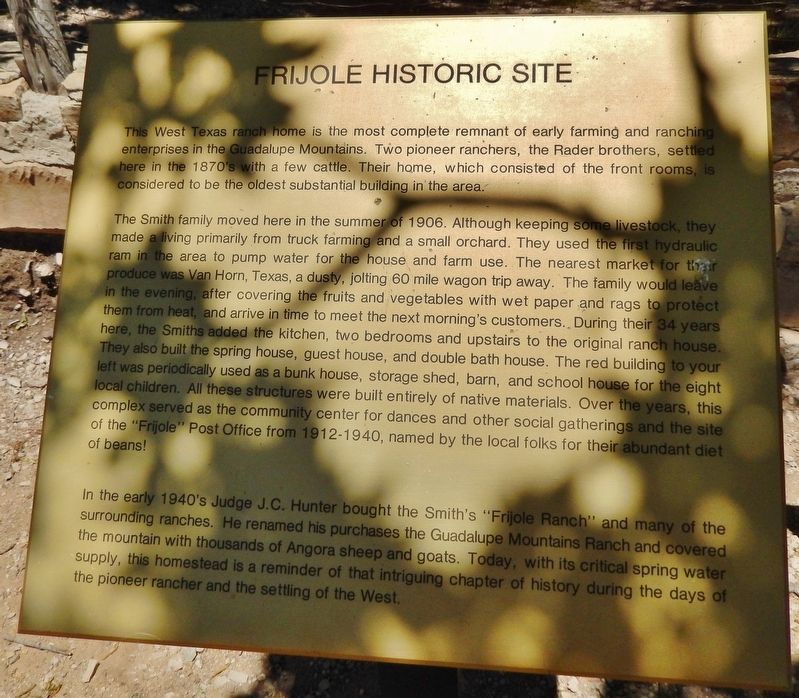 Frijole Historic Site Marker image. Click for full size.