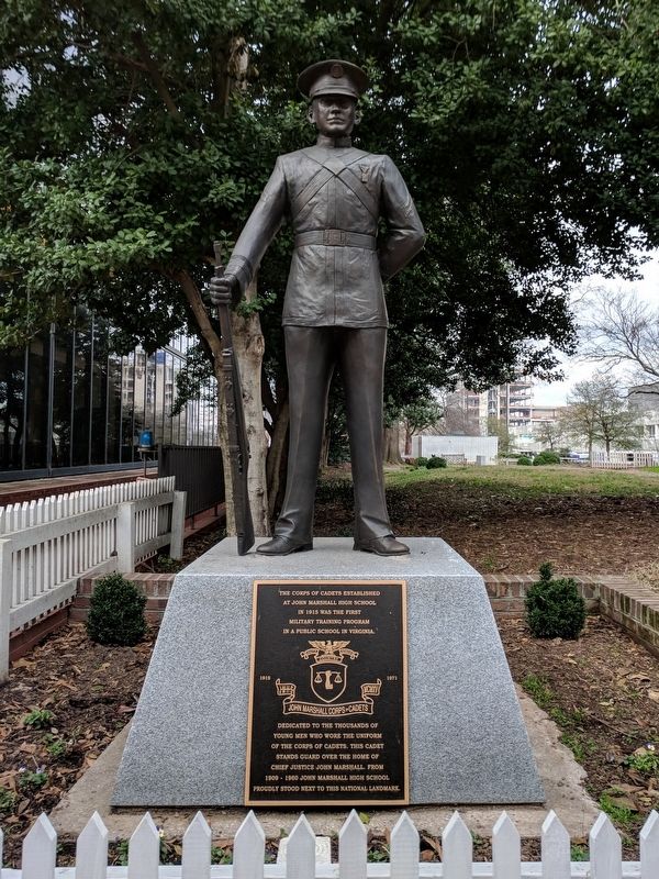 John Marshall Corps of Cadets Marker. Click for full size. John Marshall Corps of Cadets Marker image. Click for full size.