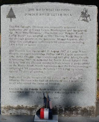 The Wild West Division Marker image. Click for full size.