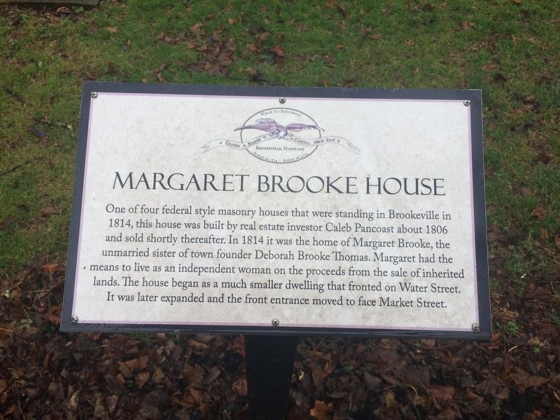 Margaret Brooke House Marker image. Click for full size.