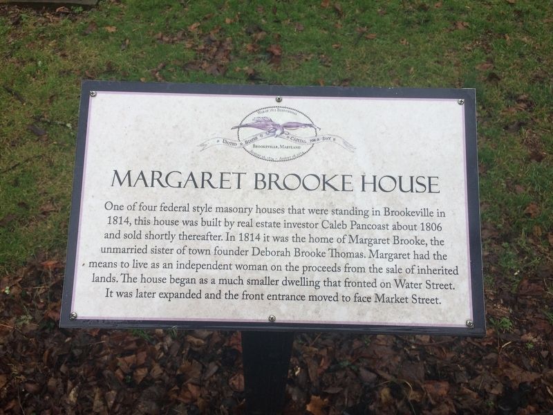 Margaret Brooke House Marker. Click for full size. Margaret Brooke House Marker image. Click for full size.