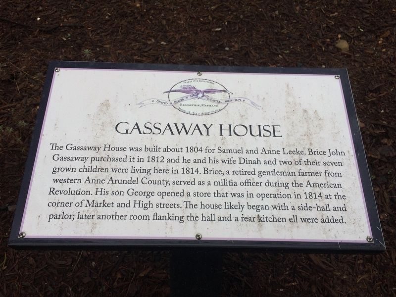Gassaway House Marker. Click for full size. Gassaway House Marker image. Click for full size.