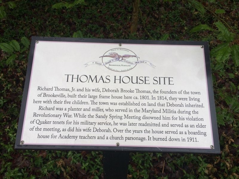 Thomas House Site Marker image. Click for full size.