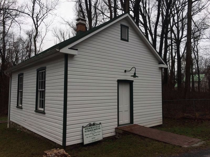Brookeville Schoolhouse with marker removed image. Click for full size.