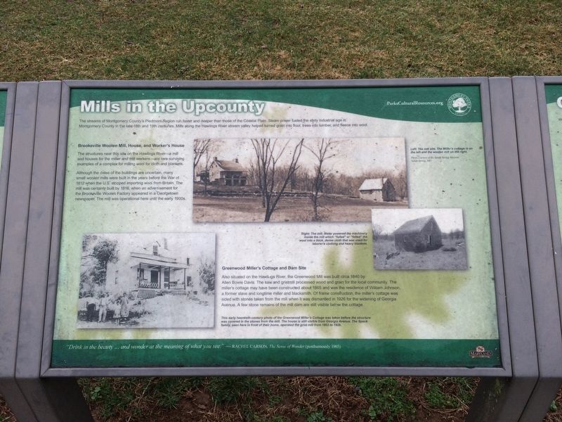 Mills in the Upcounty Marker image. Click for full size.