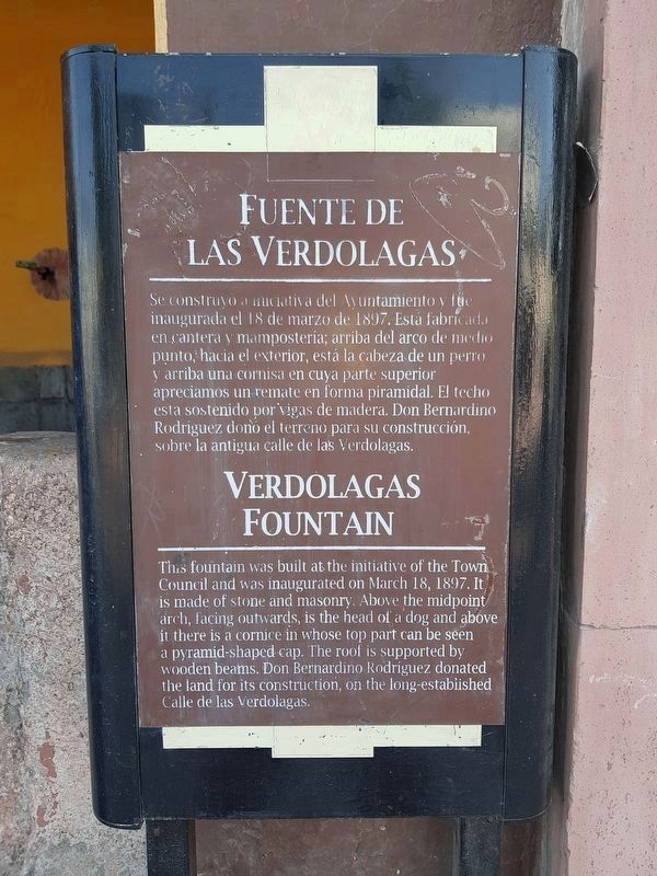 The previous Verdolagas Fountain Marker image. Click for full size.