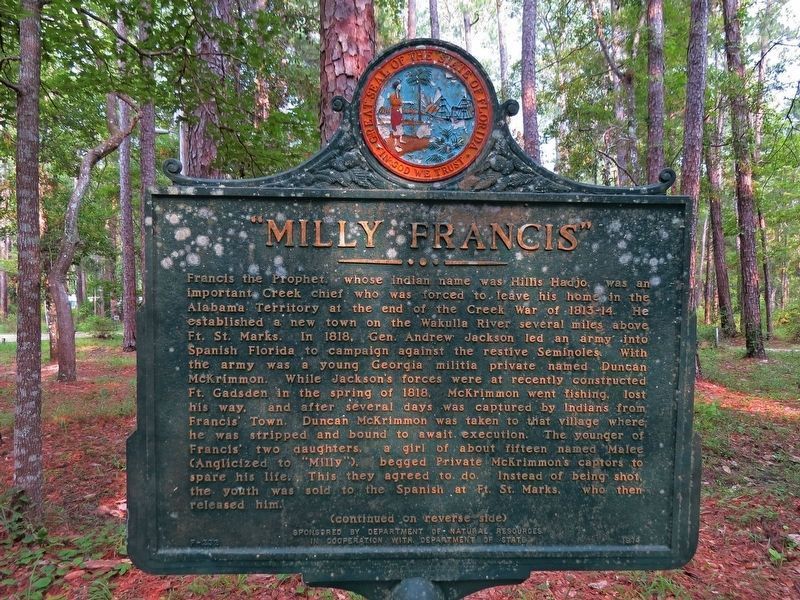 "Milly Francis" Marker (obverse) image. Click for full size.