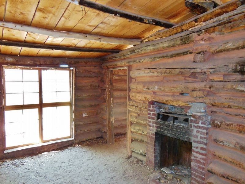 Josie Morris Homestead Cabin Interior (<i>dirt floor</i>). Click for full size. Josie Morris Homestead Cabin Interior (<i>dirt floor</i>) image. Click for full size.