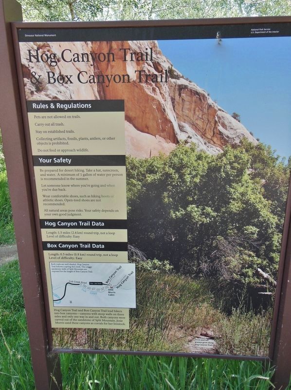 Box Canyon & Hog Canyon Trailhead Map image. Click for full size.