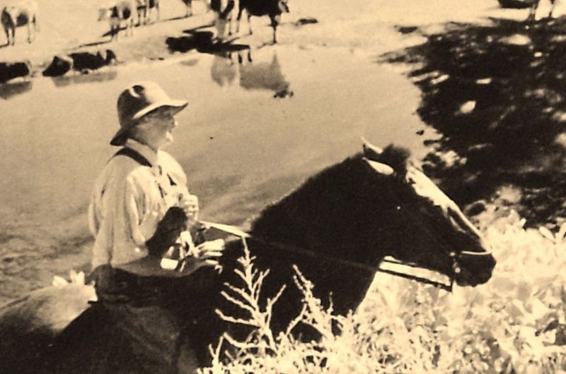 Marker detail: Josie on a horse image. Click for full size.
