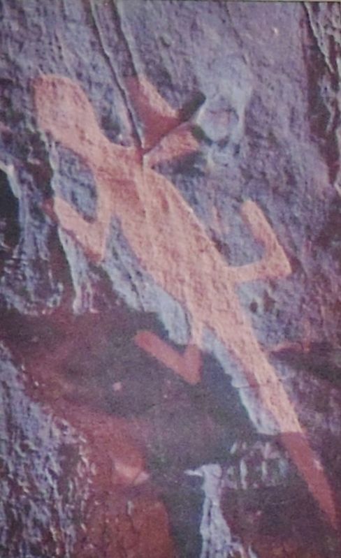 Marker detail: Lizard figure image. Click for full size.