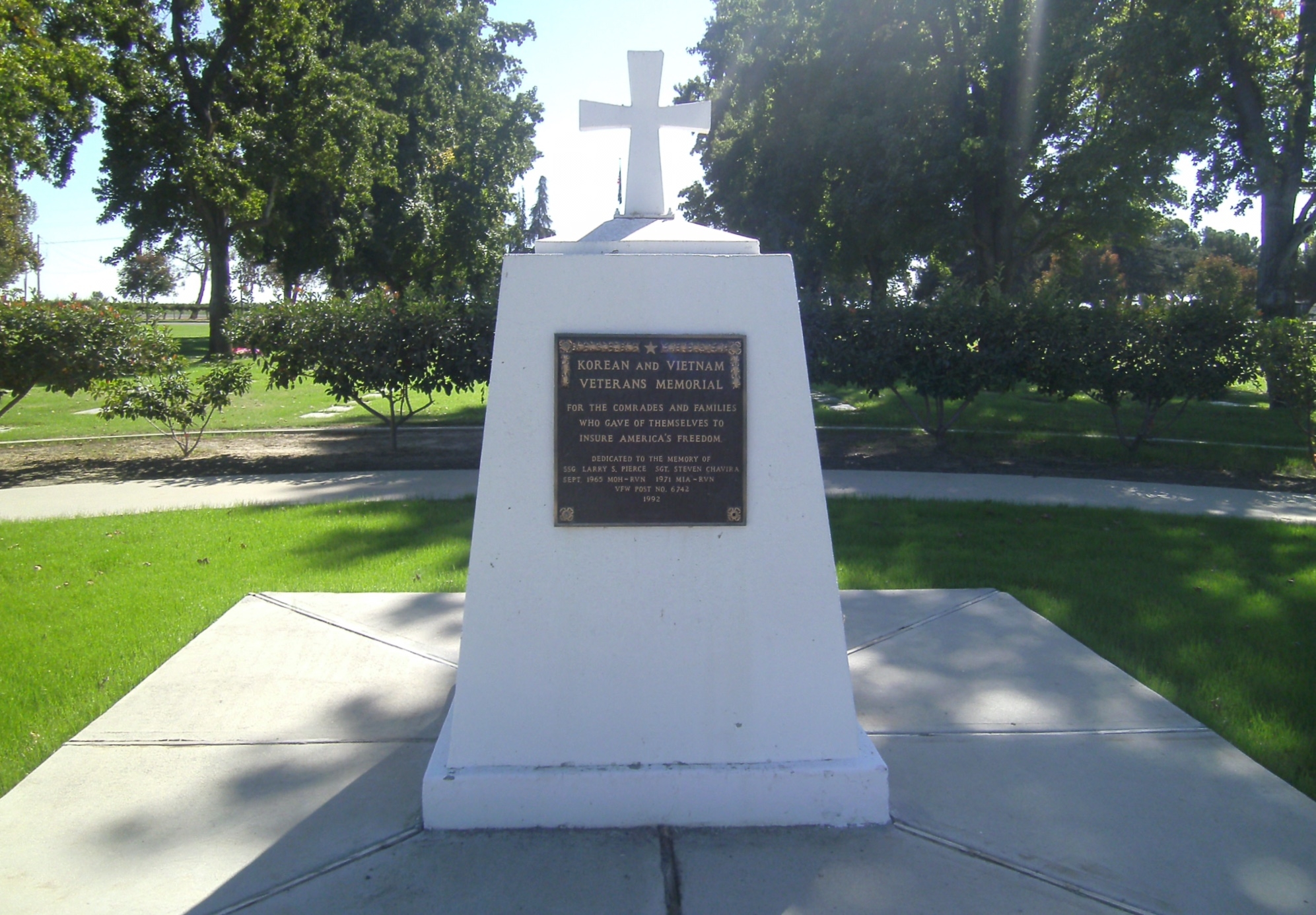 Korean and Vietnam Veterans Memorial Marker