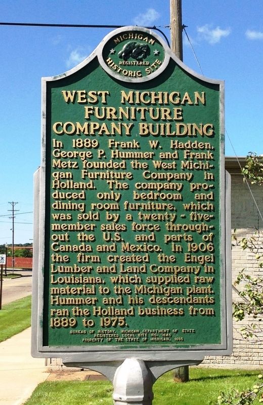 West Michigan Furniture Company Building Marker image. Click for full size.