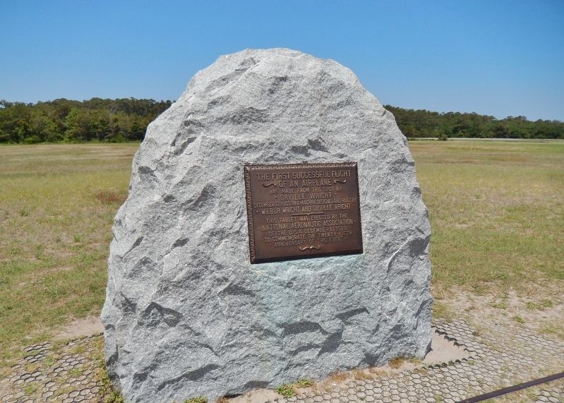 First Flight Boulder (<i>near this marker</i>) image. Click for full size.