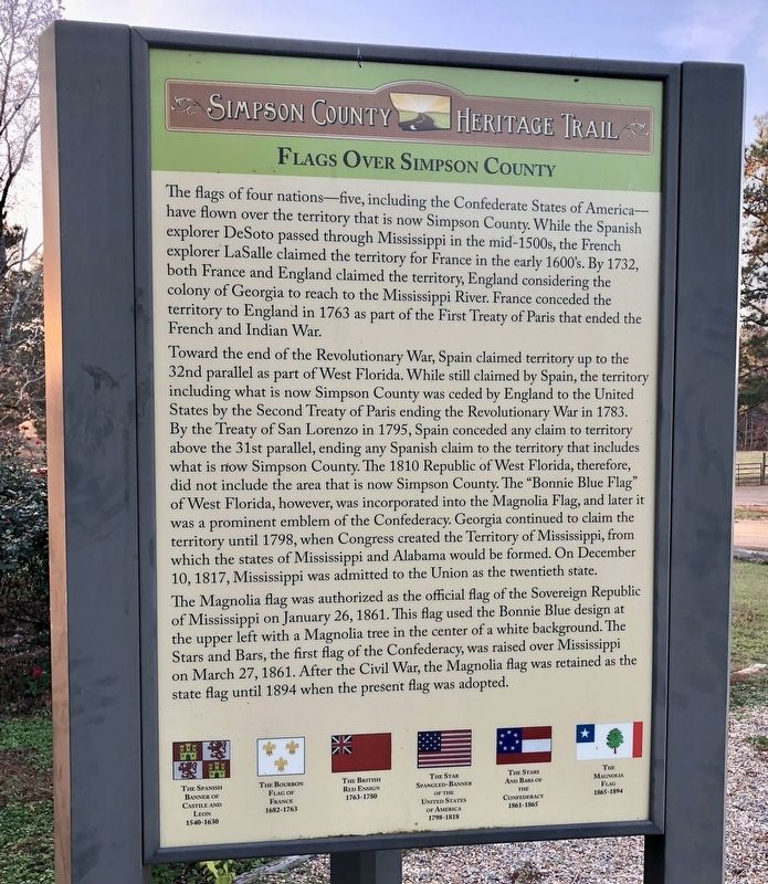 Flags Over Simpson County Marker image. Click for full size.