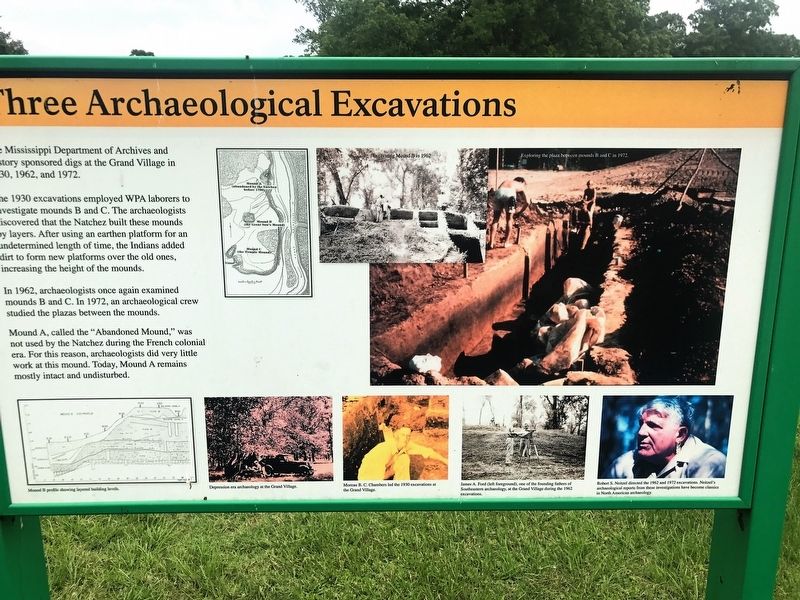 Three Archaeological Excavations Marker image. Click for full size.