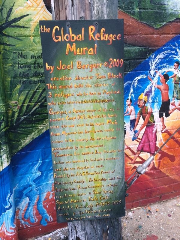 The Global Refugee Mural Marker image. Click for full size.
