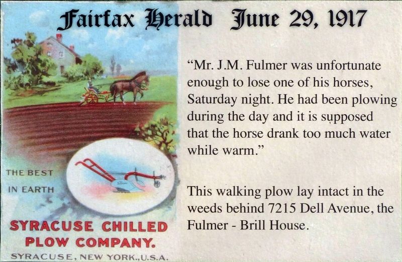 The Fairfax Herald Marker image. Click for full size.