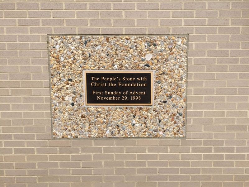 Sign on the front of the church image. Click for full size.