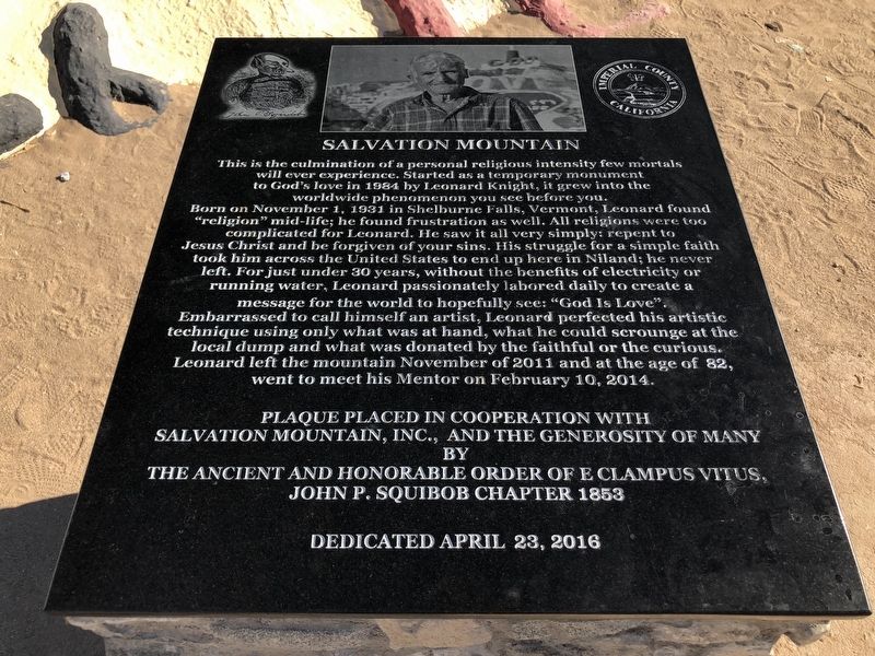 Salvation Mountain Marker image. Click for full size.