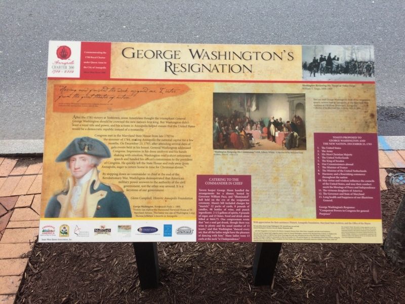 George Washington's Resignation Marker image. Click for full size.