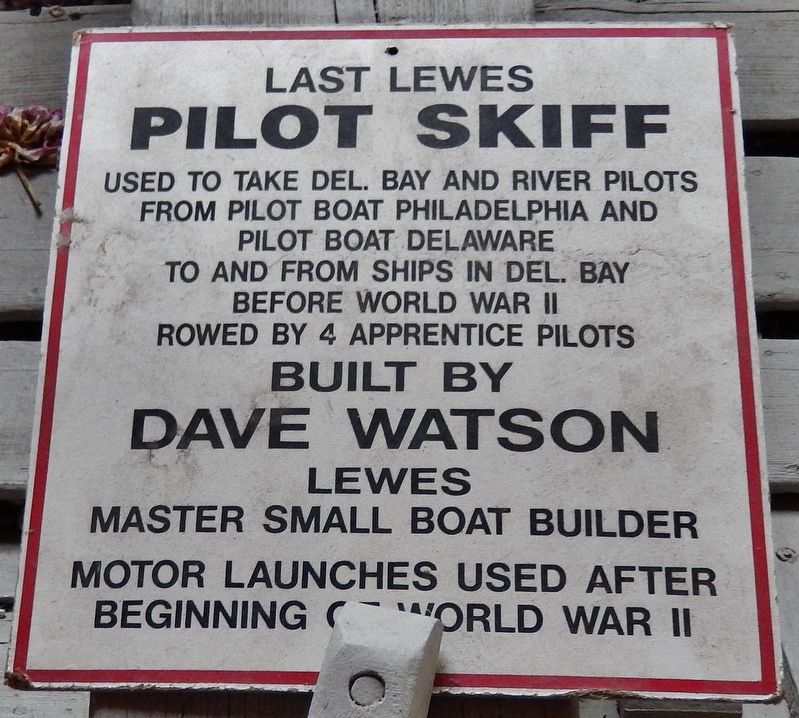 Last Lewes Pilot Skiff Marker image. Click for full size.