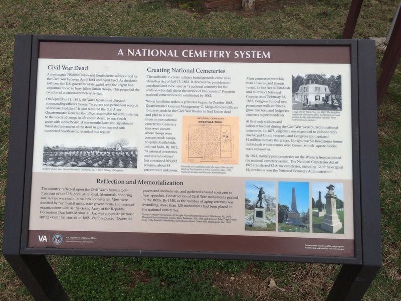 A National Cemetery System Marker image. Click for full size.