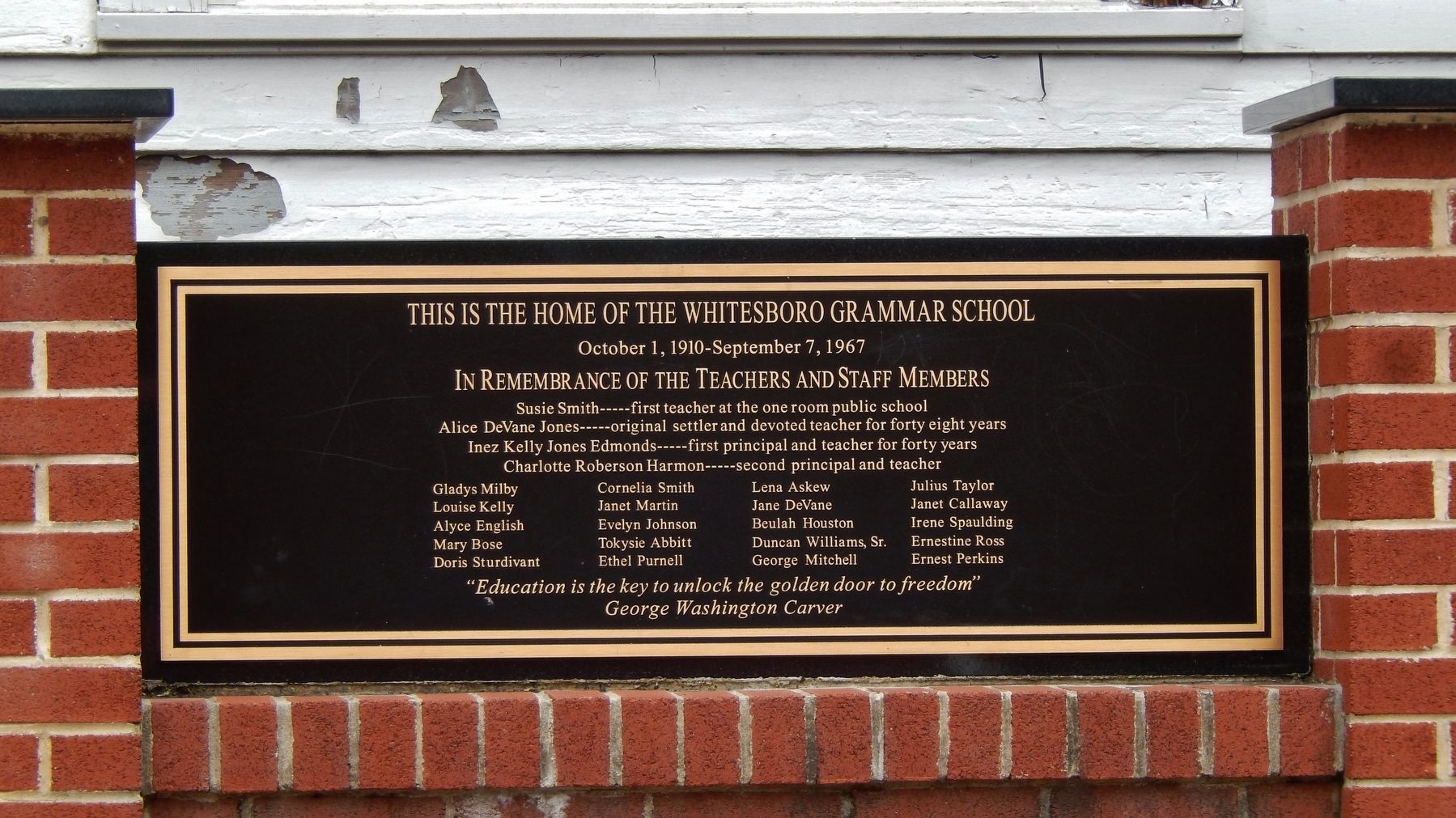 Whitesboro Grammar School Marker image. Click for full size.