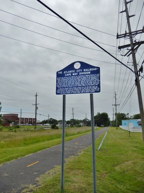 Atlantic City Railroad - Cape May Division Marker (<i>tall view</i>) image. Click for full size.